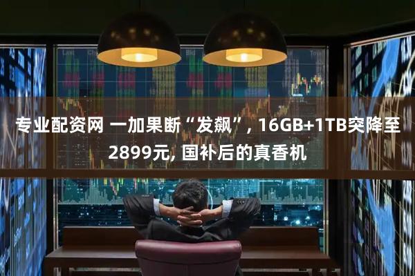 专业配资网 一加果断“发飙”, 16GB+1TB突降至2899元, 国补后的真香机