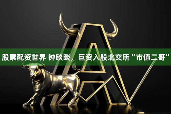 股票配资世界 钟睒睒，巨资入股北交所“市值二哥”